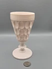 Vintage Pink Milk Glass Goblet Footed Honeycomb Pattern – Mid-Century