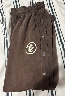Brown Hellstar Mirror Face Sweatpants  Size Medium