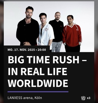2 BigTimeRush Platintickets für Konzert Mo, 17.11.25 in Köln