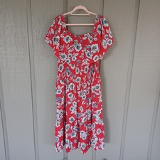 Eliza J Floral Off The Shoulder Midi Dress Size 18W Women Feminine Smocked