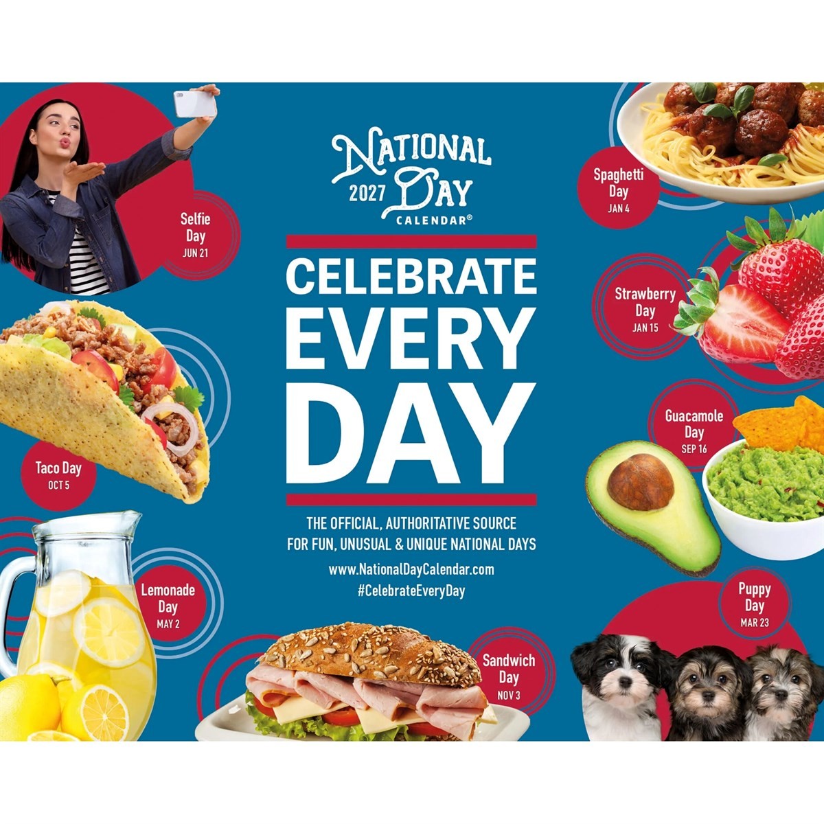 National Day Calendar 2027, Desk Calendars, Day To View, Gift