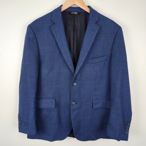 Jos A Bank Blazer Men 44S Blue Traveler Tailored Fit 100% Wool Sport Coat Jacket