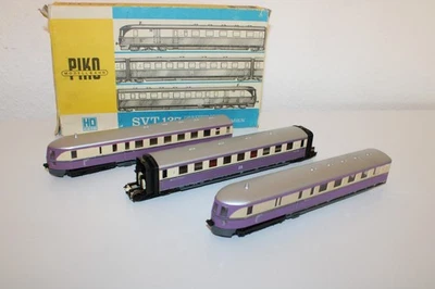 Piko Spur H0 DR Triebwagen VT 137 154 violett 3 tlg.Licht/sehr guter Zustand/OVP - Bild 1 von 4