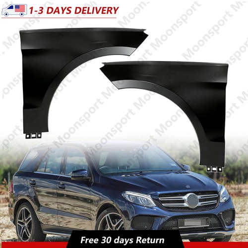 2PCS Front Left Right Side Fender For 2016-2019 Mercedes-Benz GLE350 W166 SUV