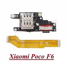 OEM Charging Port Jack Mic Sim Board Motherboard Cable Flex For Xiaomi Poco F6