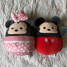 Disney Mickey and Minnie Squishmallow Plushie Toys New with Tags Lot of 2