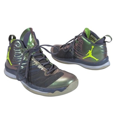 Nike Jordan Super Fly 5 Mens 11 Basketball Shoes Grey Lime Iridescent 844677-002