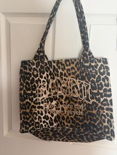 Ganni Leopard Print Easy Large Shopper Tote Bag 151765591