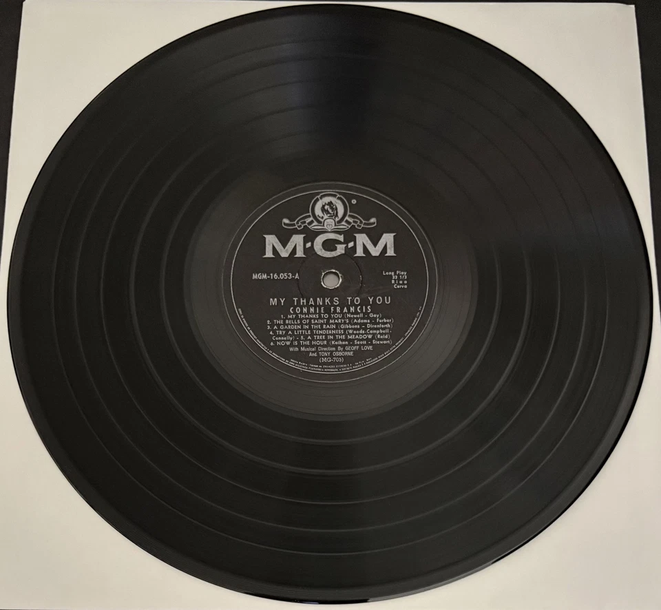 CONNIE FRANCIS, MY THANKS TO YOU—Rare PROMO LP Brazil, 1962 - Image 4 of 4