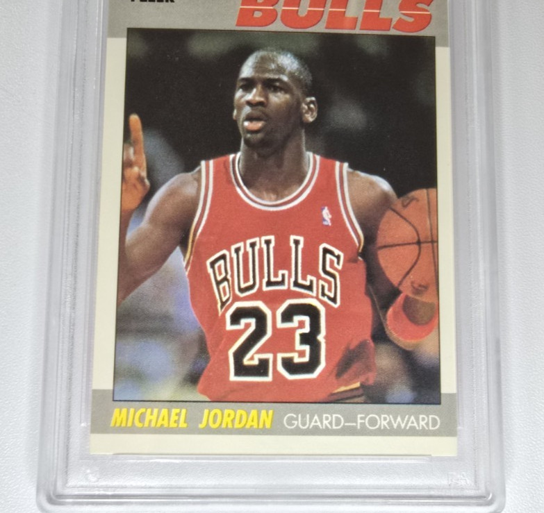 1987 Fleer #59 Michael Jordan Graded by PSA EYE APPEAL LOOKS NEAR MINT view 4