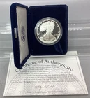 1995 P Proof American Silver Eagle - With Box & CoA