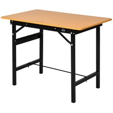 Produktbild - HOMCOM Schwerlast Zum Selbermachen Metall Garage Werkbank Aufbewahrung Schublade Tisch Holz Oberfläche