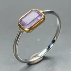 Jewelry gemstone Natural Amethyst Ring 925 Sterling Silver Size 6.5 /R471825