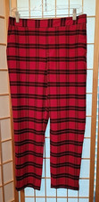 Banana Republic Lined Hayden Red Black Cropped Pants 6 Petite