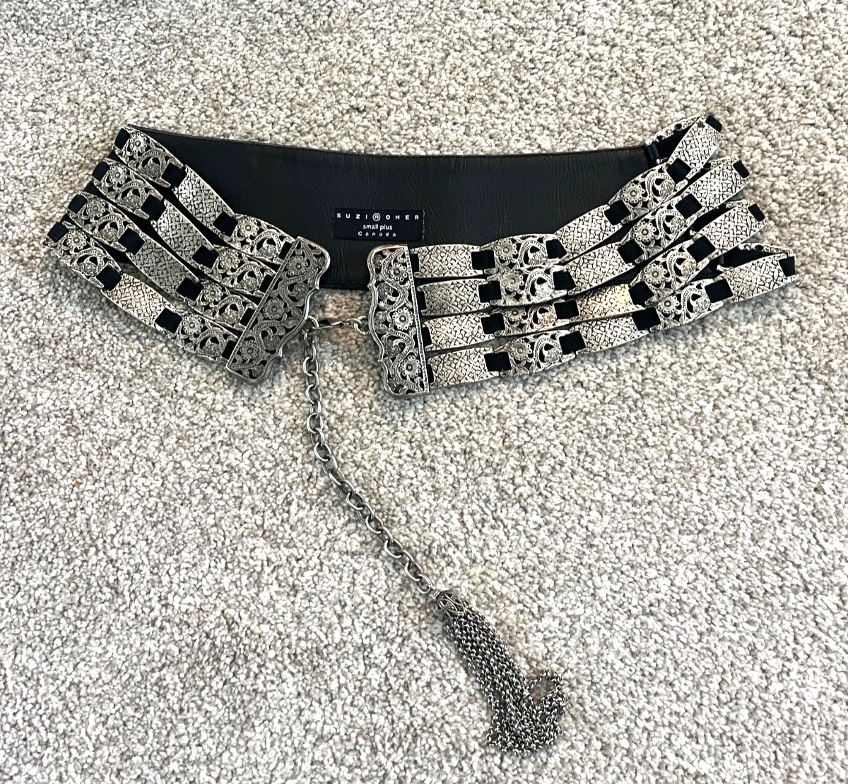 Suzi Roher Canadian Shimmering Silver heavy metal Belt Suzi Roher, Canada main image 4