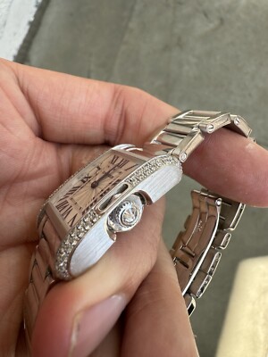 Cartier Tank Anglaise 18k White Gold 30.2mm x 22.7mm Quartz