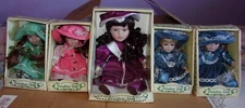 Lot of 5 Irish Souvenir Porcelain Dolls--one with no shoes, still in boxes