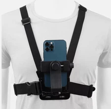 Mobile Phone Chest Mount Harness Strap Holder for men and women Outdoor