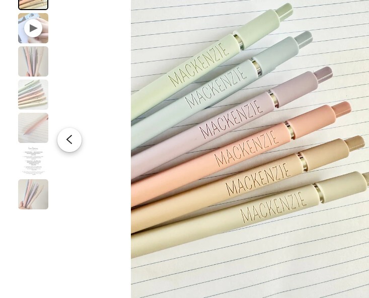 Set of 6 Soft Touch Custom Engraved Personalized Pens for Unique Gifting-image