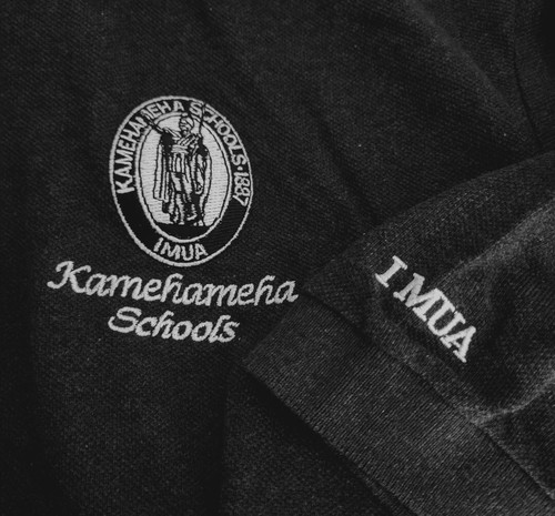 New Kamehameha Schools - Imua Polo Shirt Dk Gray L hawaii - Picture 2 of 2