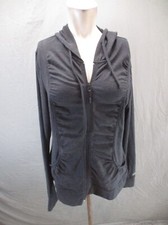 MARIKA Size XL Womens Gray Full Zip Drawstring Pocket Athletic Jacket 997