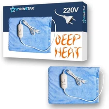 Dynastar 220 Volt Heating Pad Moist Dry For Overseas Use Only 220-240 Volts