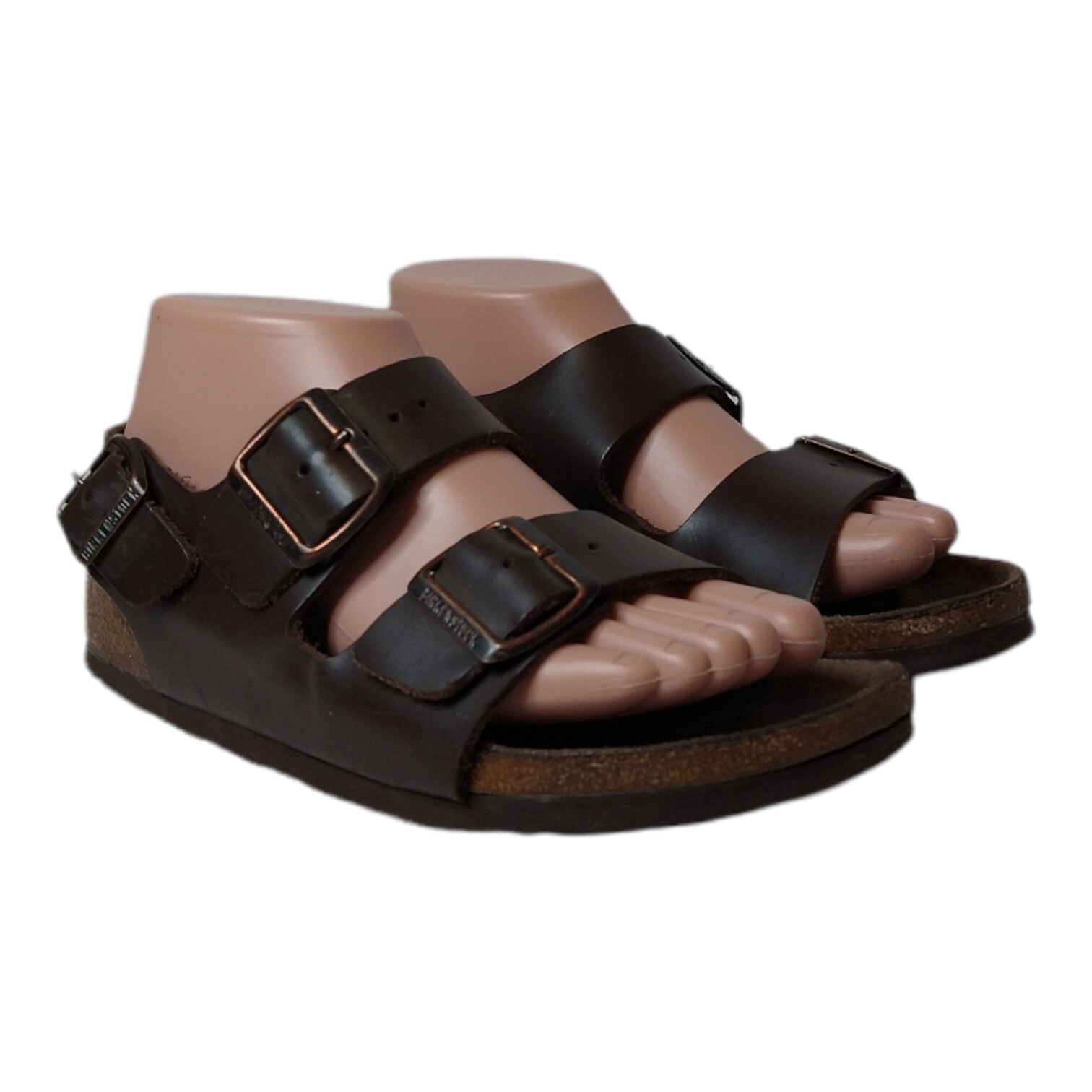 Birkenstock Milano Sandals Youth Kids EU 34 / US 3-3.5 Brown Sling Back  Adjust | eBay