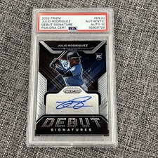 JULIO RODRIGUEZ 2022 Panini Prizm Debut Signatures Rookie PSA DNA Auto 10