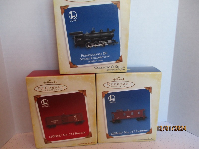 Hallmark Keepsake Lionel Train - Set of 3 Christmas Ornaments