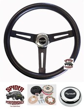68-69 Barracuda Roadrunner Gtx Satellite Steering Wheel 13 12 Muscle Car Black