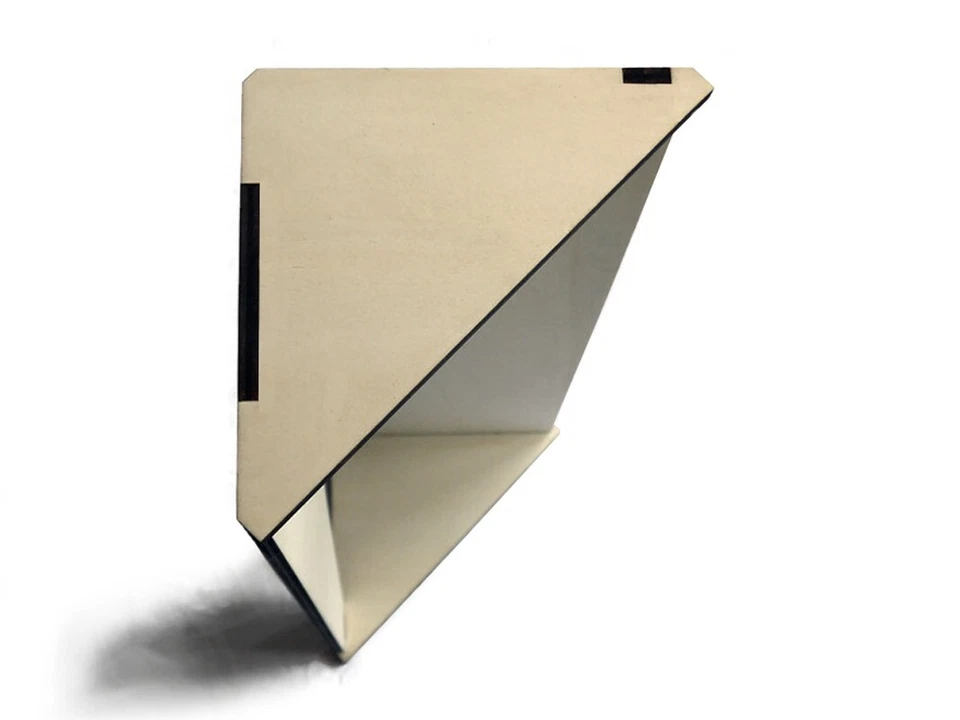 Modern Tall Triangle Wooden Pot Plant Stand Corner Table Cabinet Accent Flower - Image 4 of 4