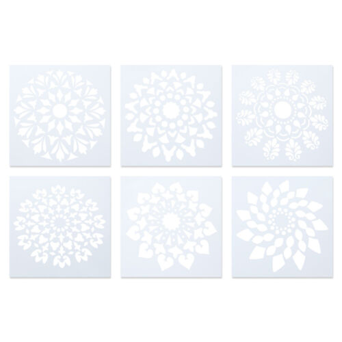  6 PCS DIY-Schablonen Boden Blumenschablonen Mandala Malschablonen - Bild 1 von 3