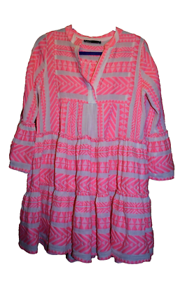 devotion ella dress neon pink Devotion Twins Neon Pink Ella Short Dress In Multi
