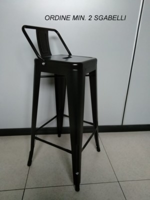 SGABELLO BAR TOLIX S /SCHIENALE COLORE NERO CASA BAR RISTORANTE