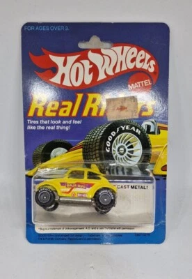 Hot Wheels Volkswagen Baja Beetle Gelb HW Käfer Bug VW Real Riders 1984 Bluecard - Bild 1 von 2