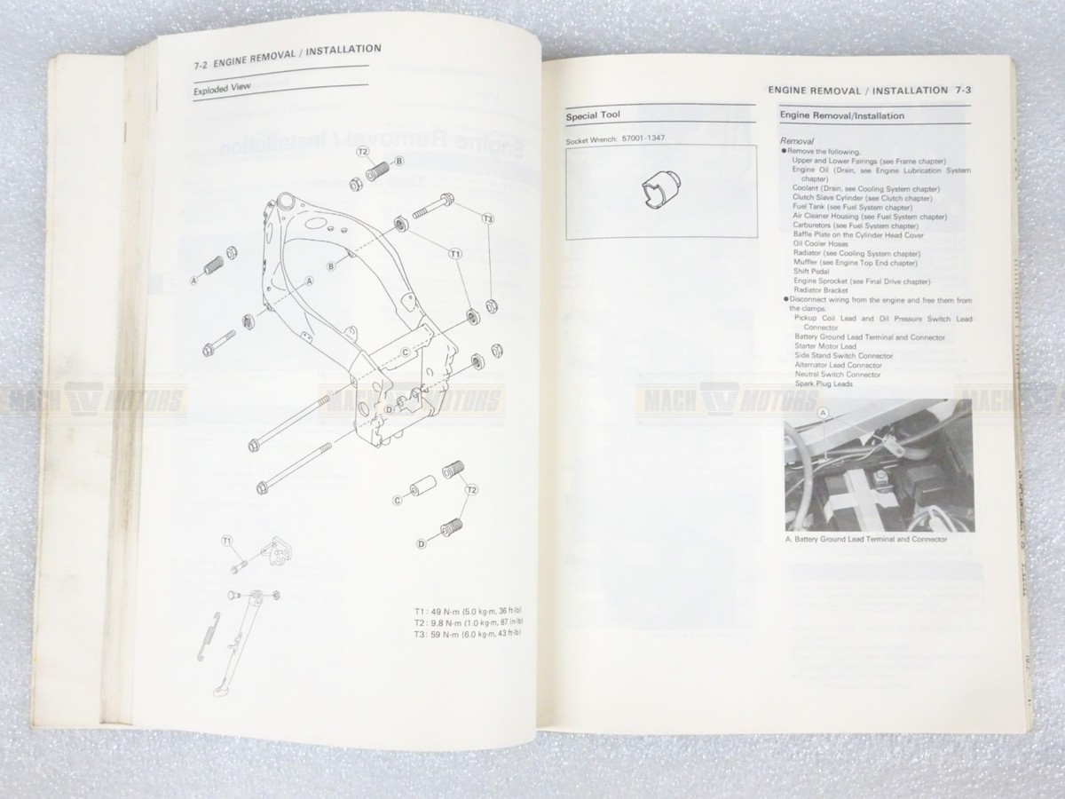 Kawasaki 99924-1139-01 Service Manual ZX ZX750 Ninja ZX-7 ZX-7R
