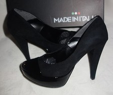 Made in Italia Contrasting Pumps Suede  Patent cap Toe Size 41 new