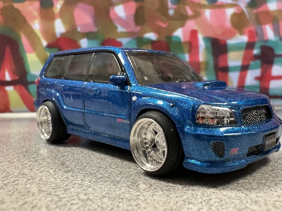 Hot Wheels 2024 Modern Classic Blue Subaru Forester STi Loose LODC Wheel Swap - Image 4 of 4