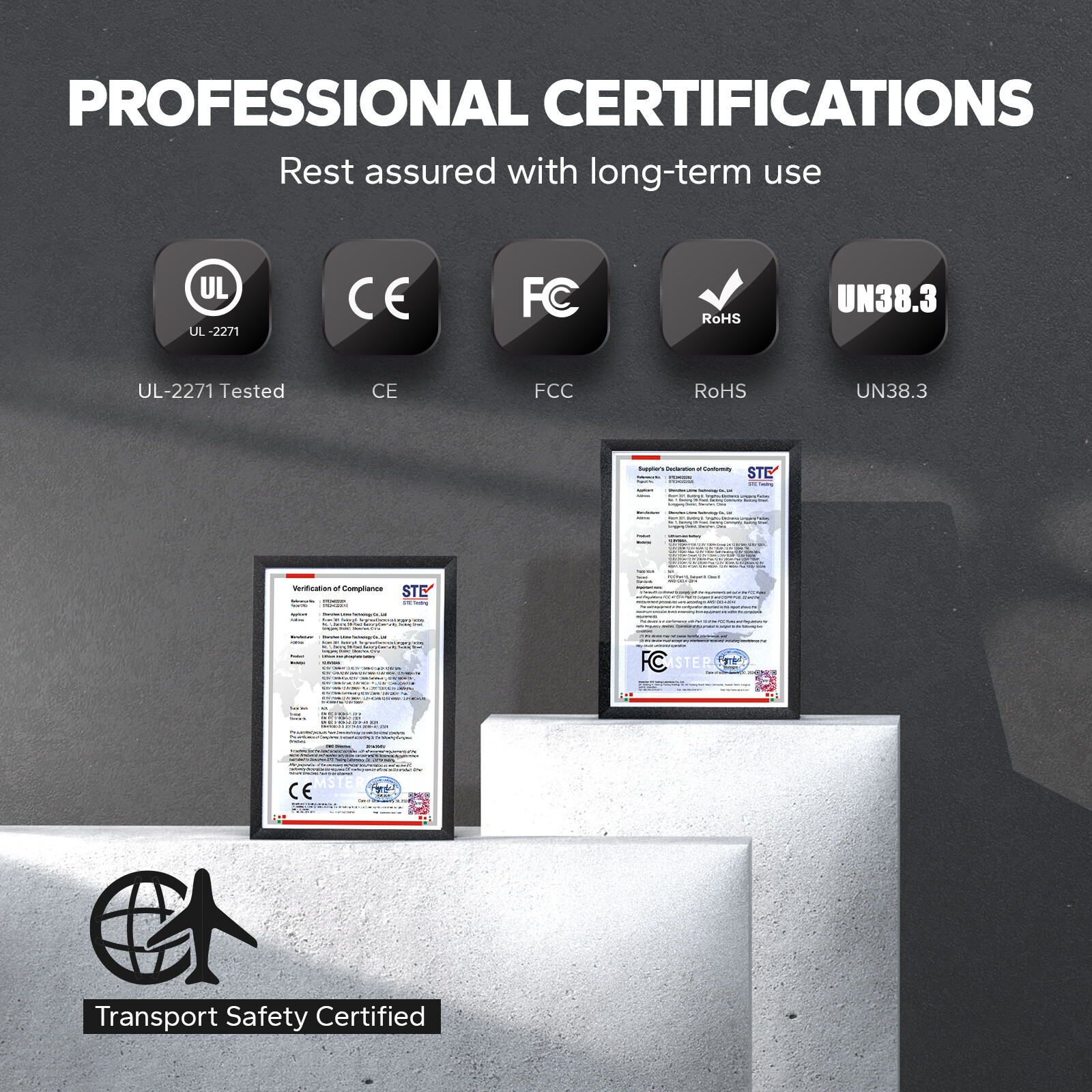 LiTime 12V 65Ah LiFePO4 Lithium Battery 832Wh For Wheelchair Fishing-Refurbished