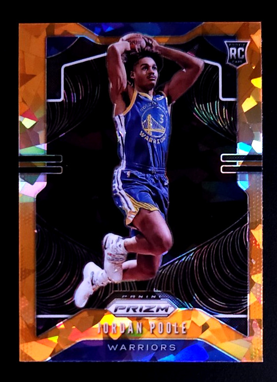 2019-20 Panini Prizm Jordan Poole RC Prizm Orange Ice Rookie #272