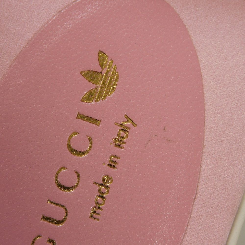 GUCCI Sandals Trefoil Platform 38 1/2 Pink Thick Sole Multicolor 25.5cm Logo Sil thumbnail 17