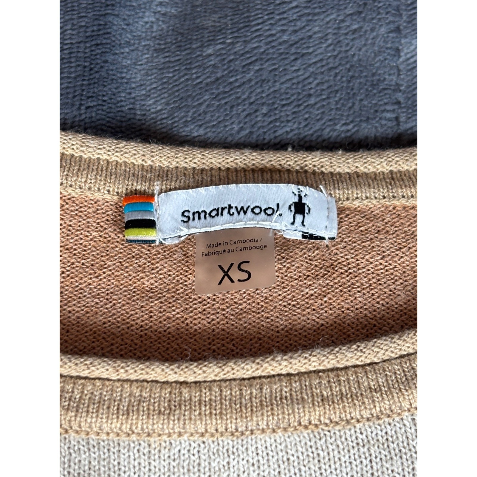 Smartwool Cream Beige Merino Wool Blend Long Sleeve Tunic Top Womens XS