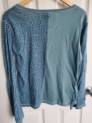 Top Donna PrAna Active Relaxed Fit Manica 3/4 – Taglia Large – Nuovo Con Etichette