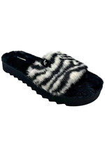 Koolaburra by UGG Women's Fuzz-Ah Slide Sandals Zebra