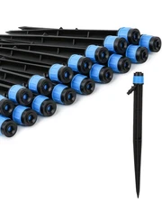 50 Pack Drip Irrigation Emitters Adjustable Irrigation Dripper 360 Degree Full C