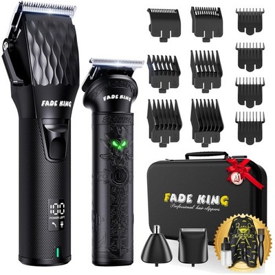 Professional Hair Clippers Set with LCD Display