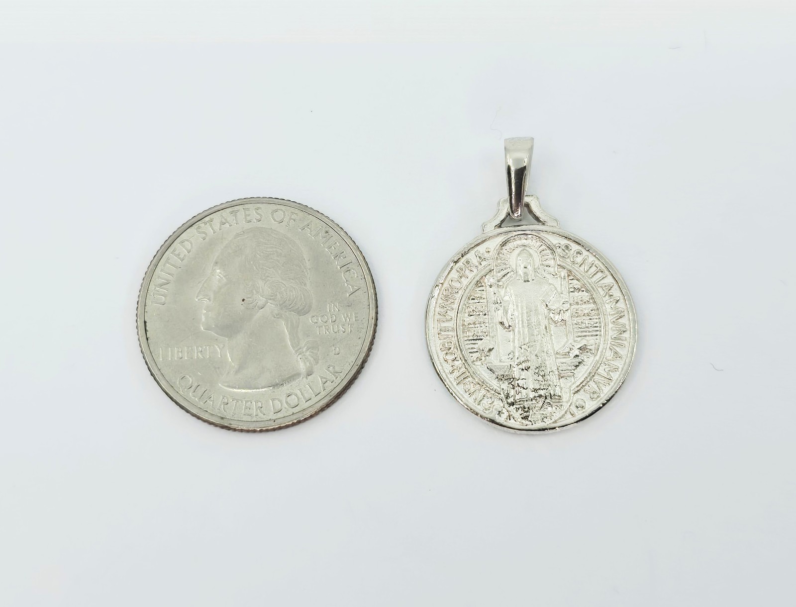 Unique Solid 925 Sterling Silver Saint Benedict M… - image 11