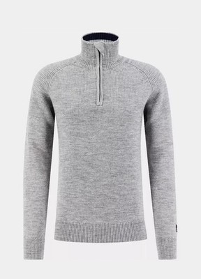 Ulvang Pullover mit Wolle Herren Gr.M Eio Half-Zip Jumper 60% Wolle Grau 155666