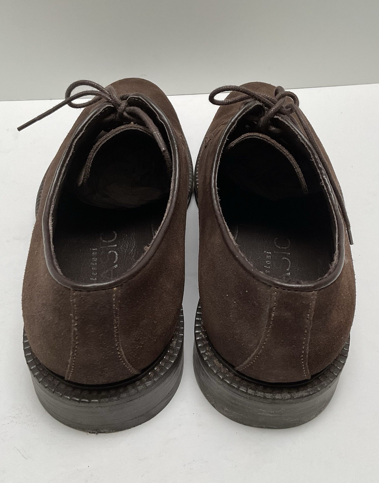 SAOLA Scarpe derby uomo Testoni Basic con lacci marrone scuro Made in Italy taglia 7M