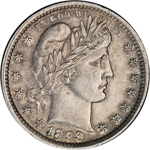 1893-P Barber Quarter Choice AU/BU Details Nice Eye Appeal Strong Strike